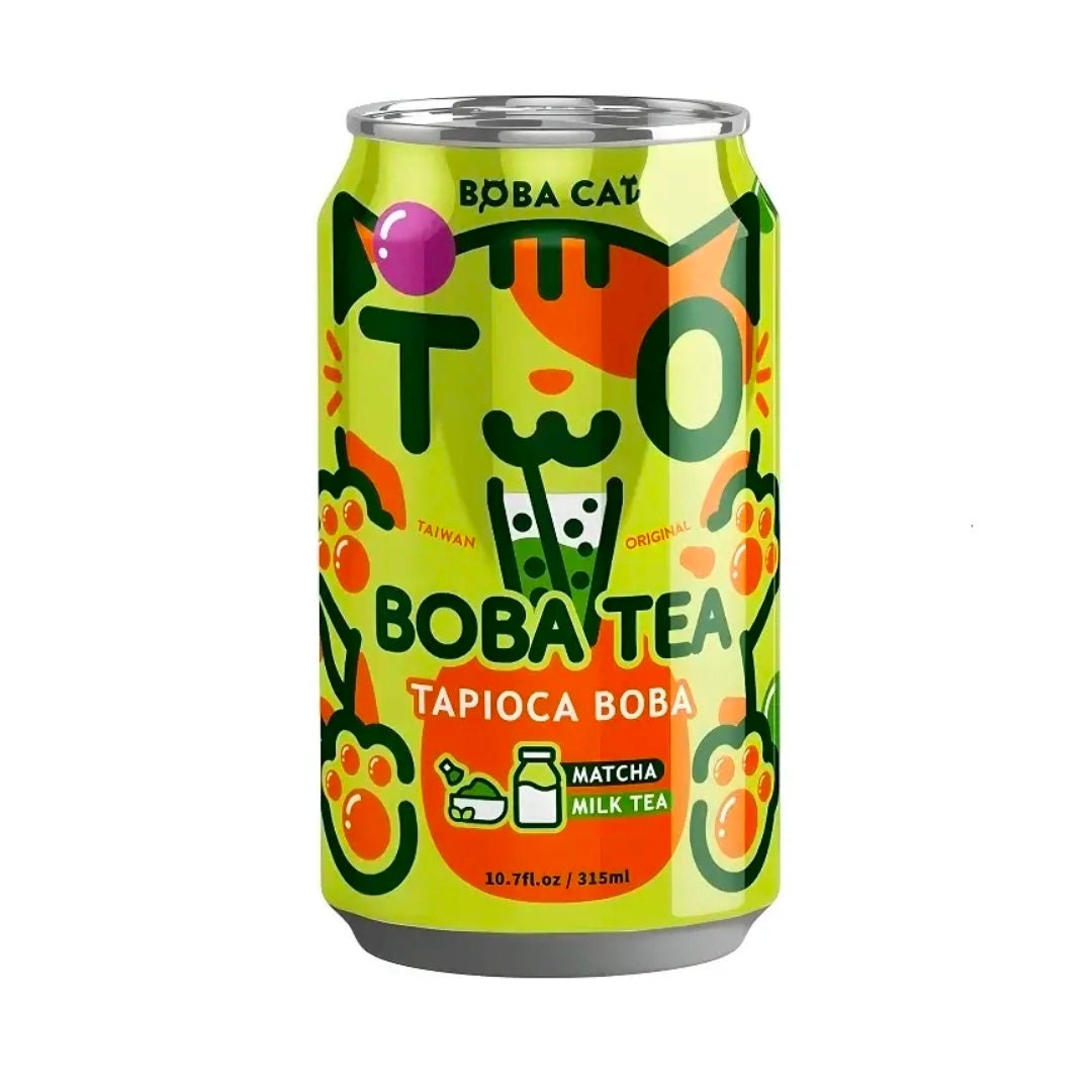 Boba Cat Matcha Milk Tea