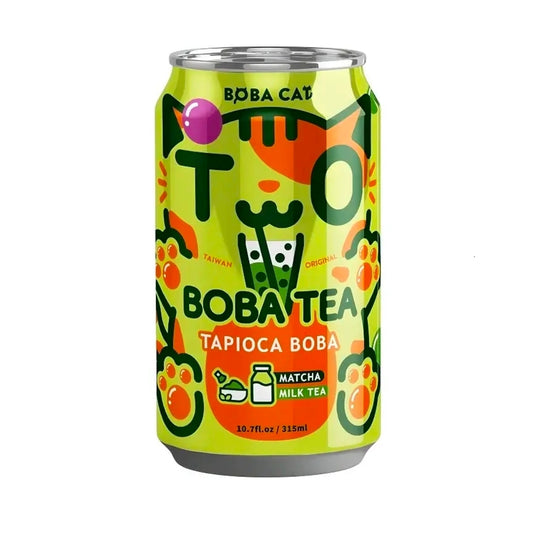 Boba Cat Matcha Milk Tea